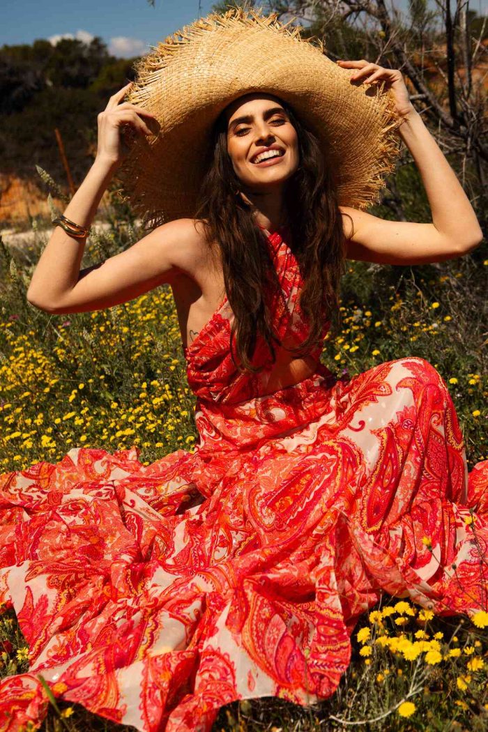 Riviera Maxi Dress – Coral