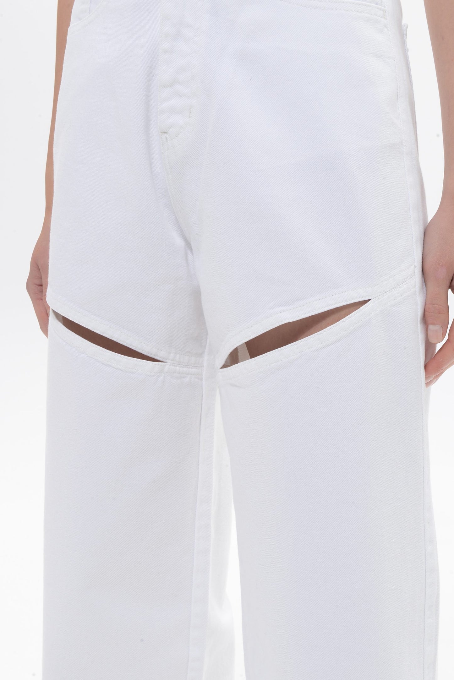 Cindy White Wide Leg Pants