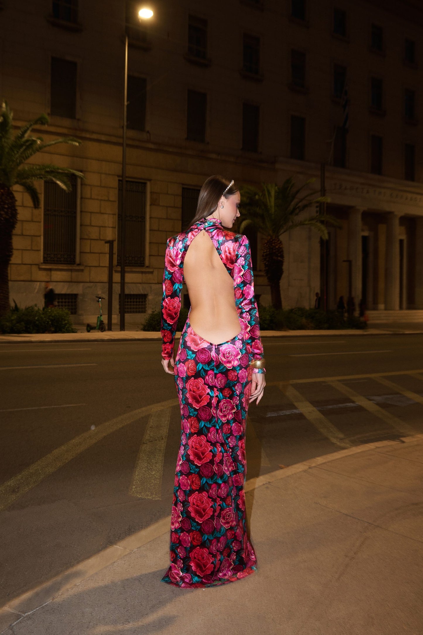 Cecil maxi velvet dress