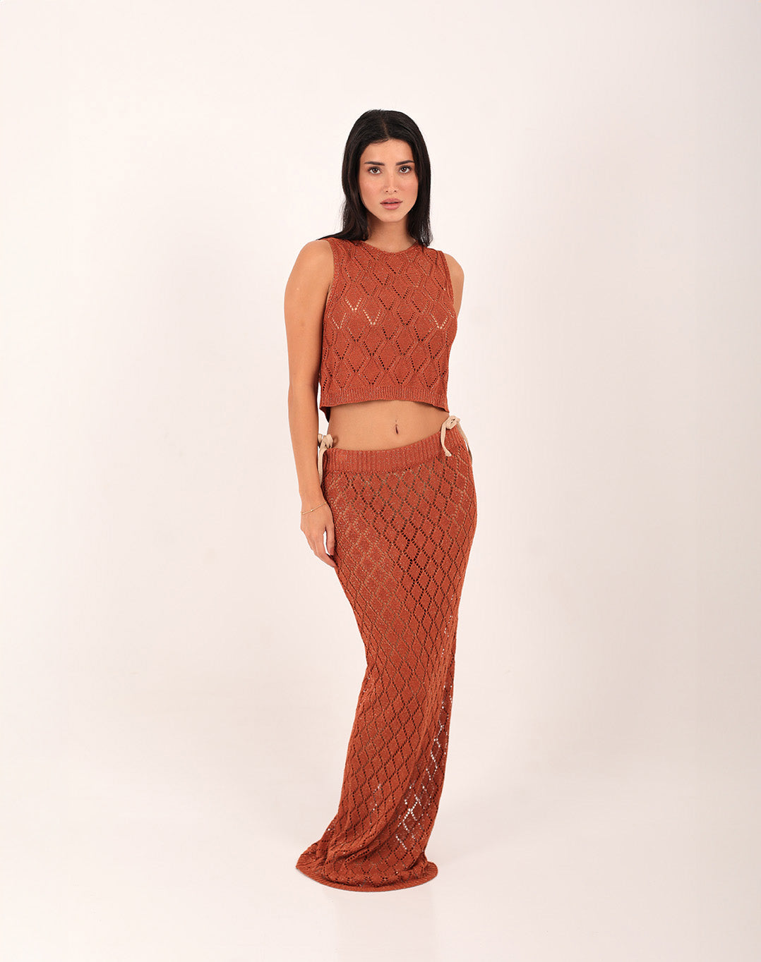 Diana Crochet Skirt Terracotta