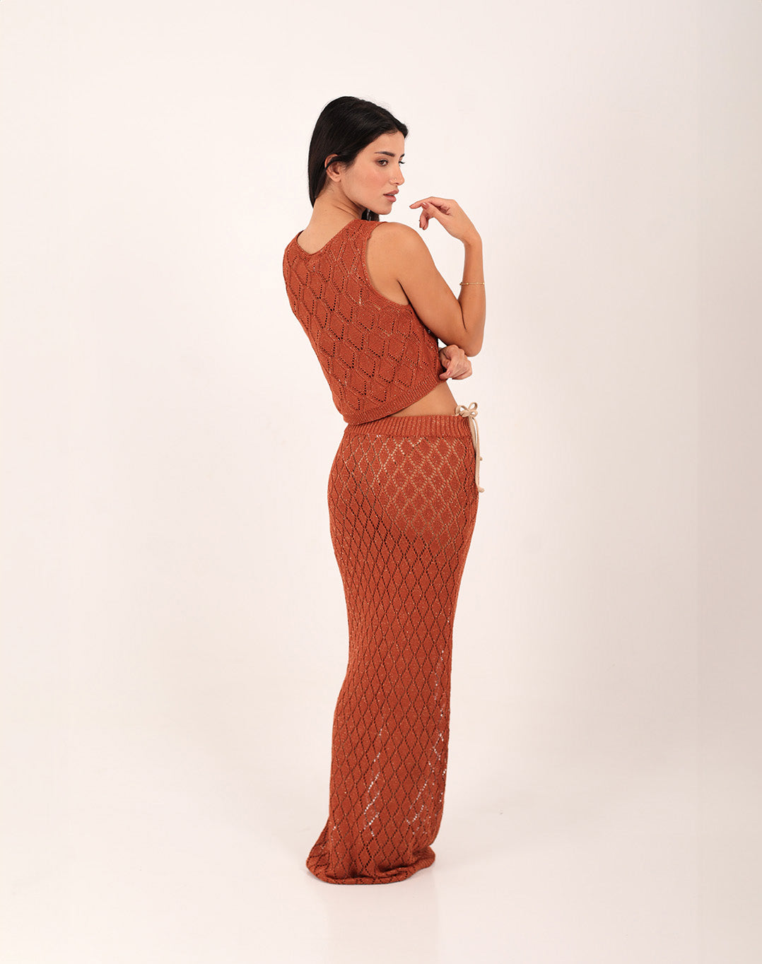 Diana Crochet Skirt Terracotta