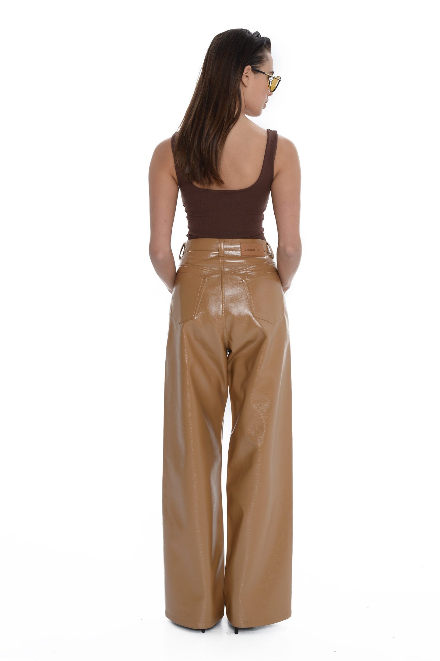 Cindy Caramel Vinyl Leather