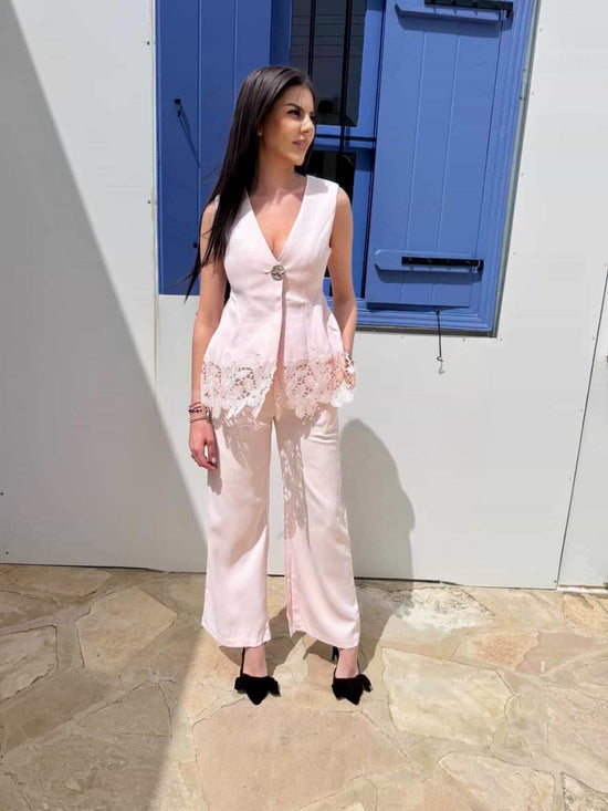 Pink vest set