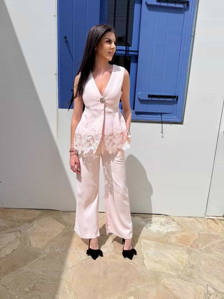 Pink vest set