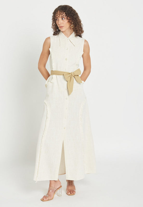 Petalora White Shirt Dress