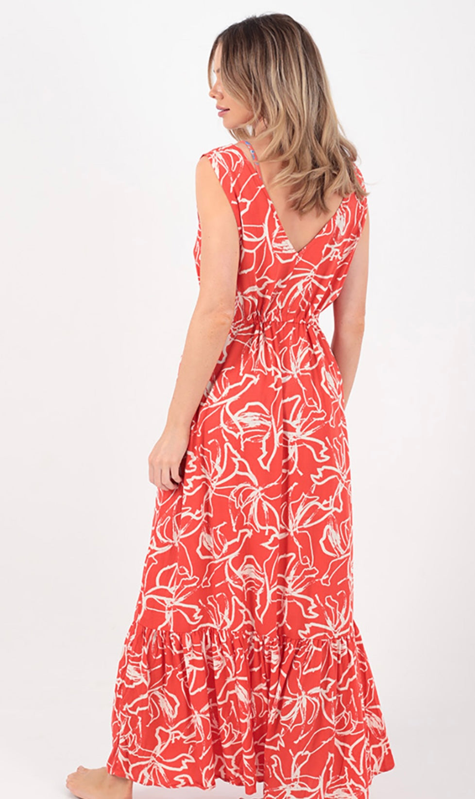CORALIA MAXI DRESS CORAL