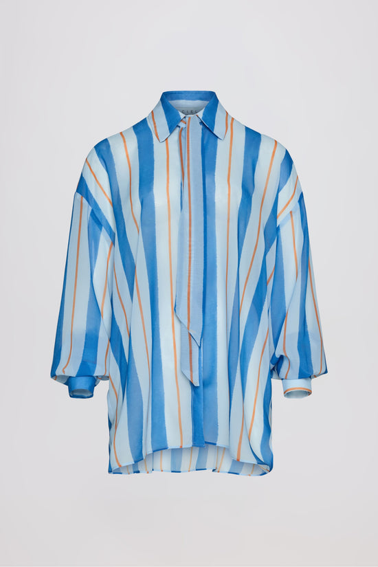 STRIPPED BLUE SHIRT