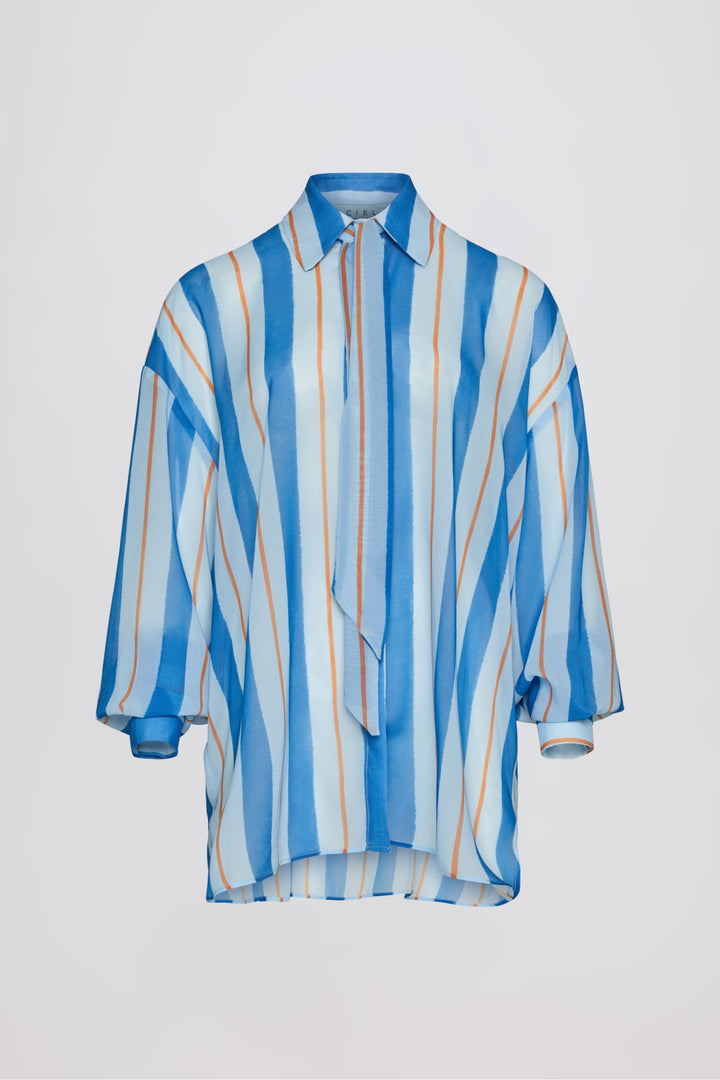 STRIPPED BLUE SHIRT