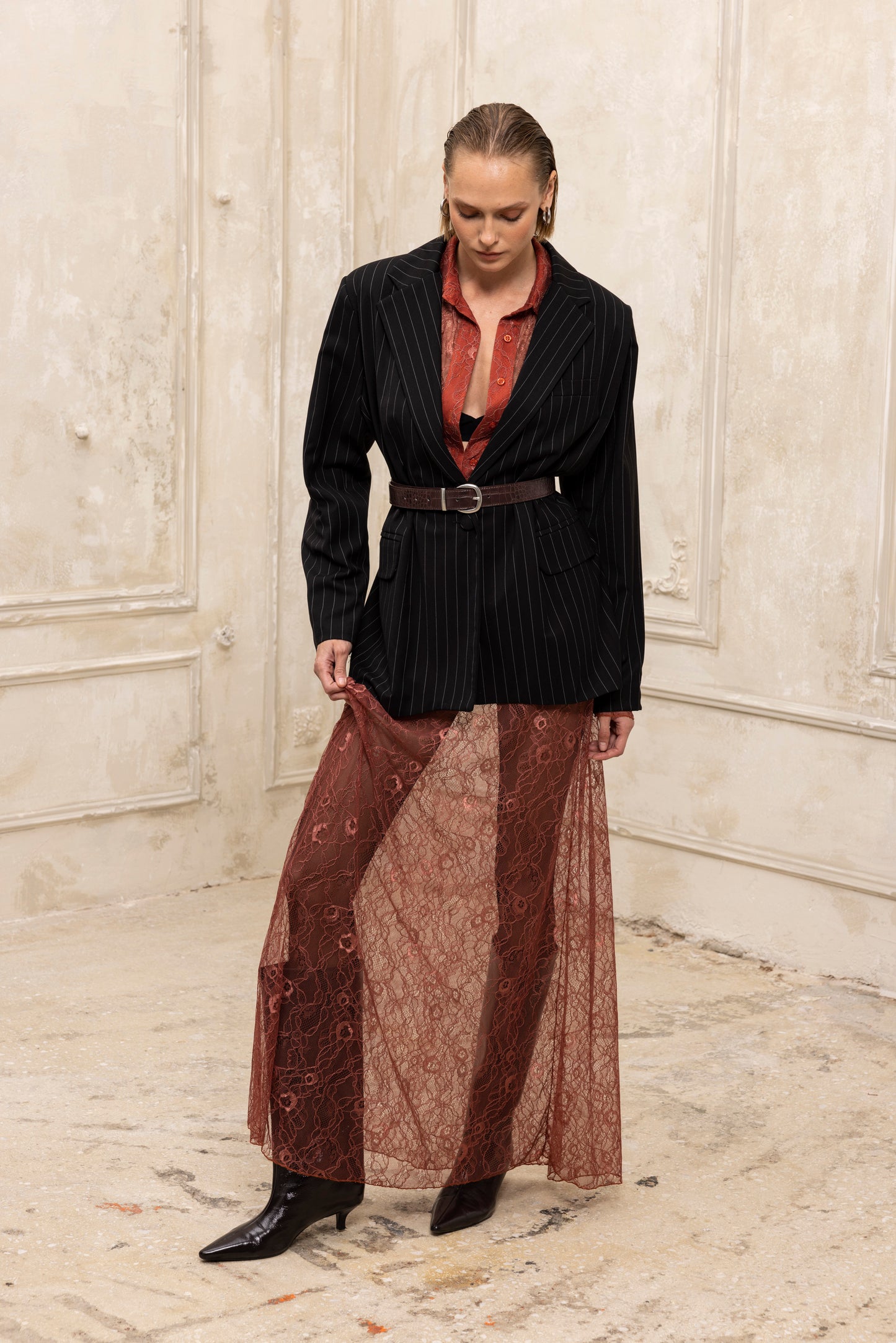 Manon Lace Skirt caramel
