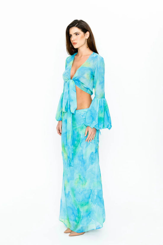 Irena Floral Blue Muslin Top