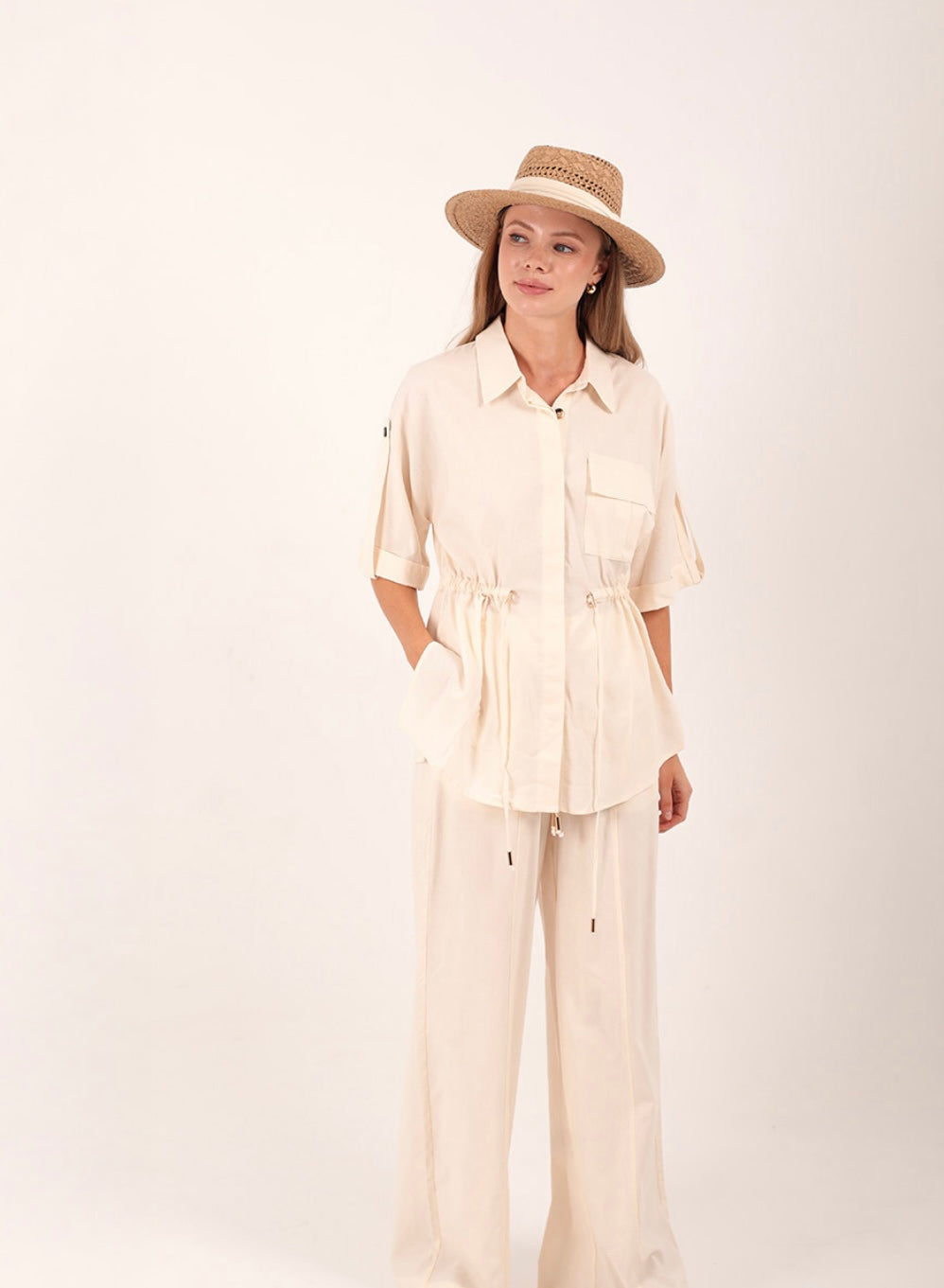 YASMIN LINEN SHIRT OFF WHITE