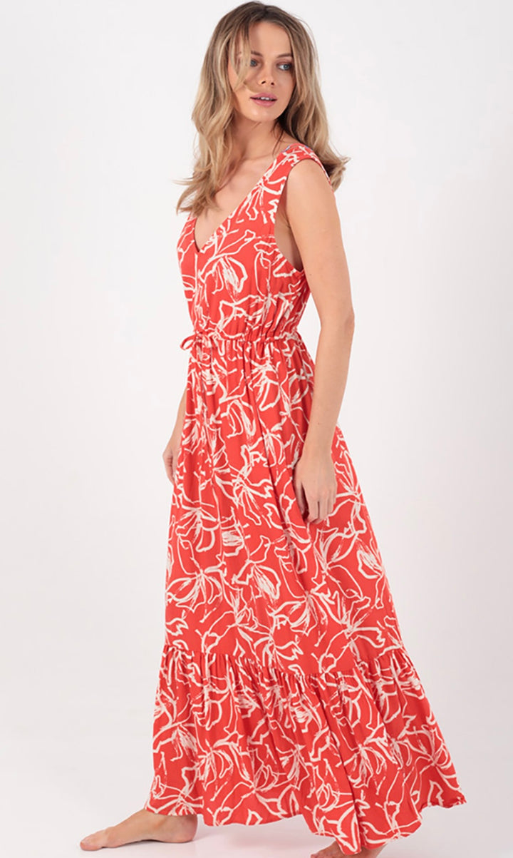 CORALIA MAXI DRESS CORAL