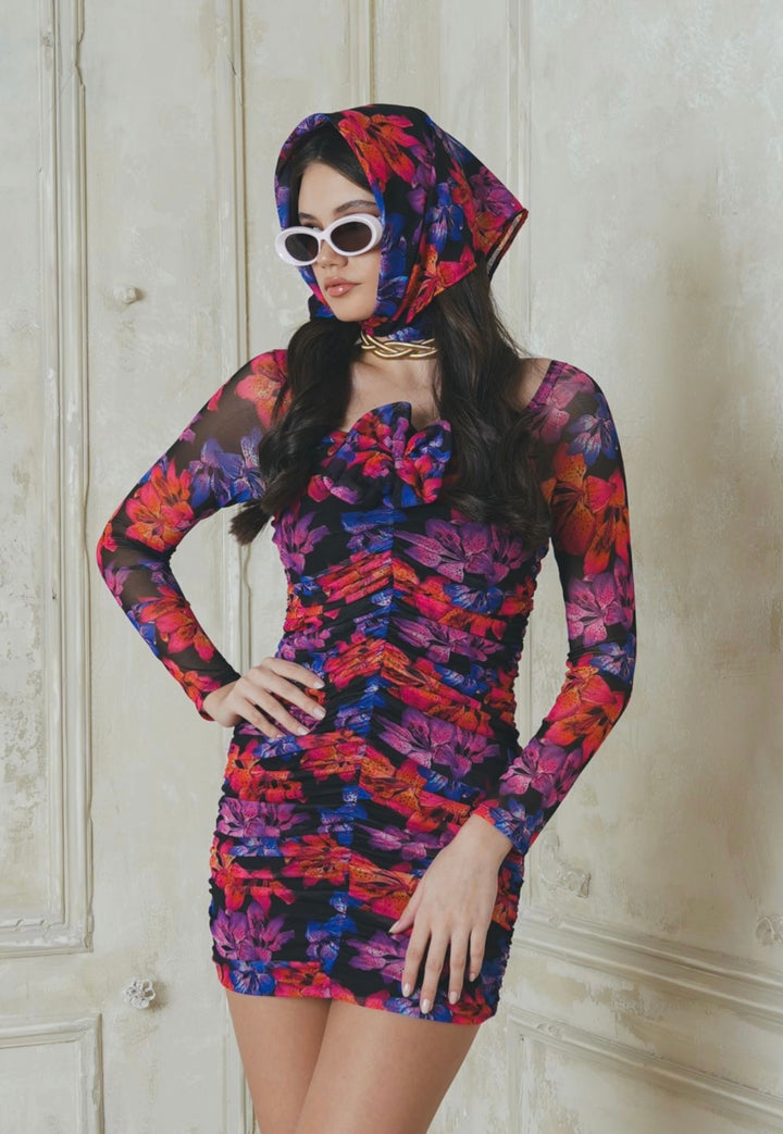 Swirly Mesh Dress