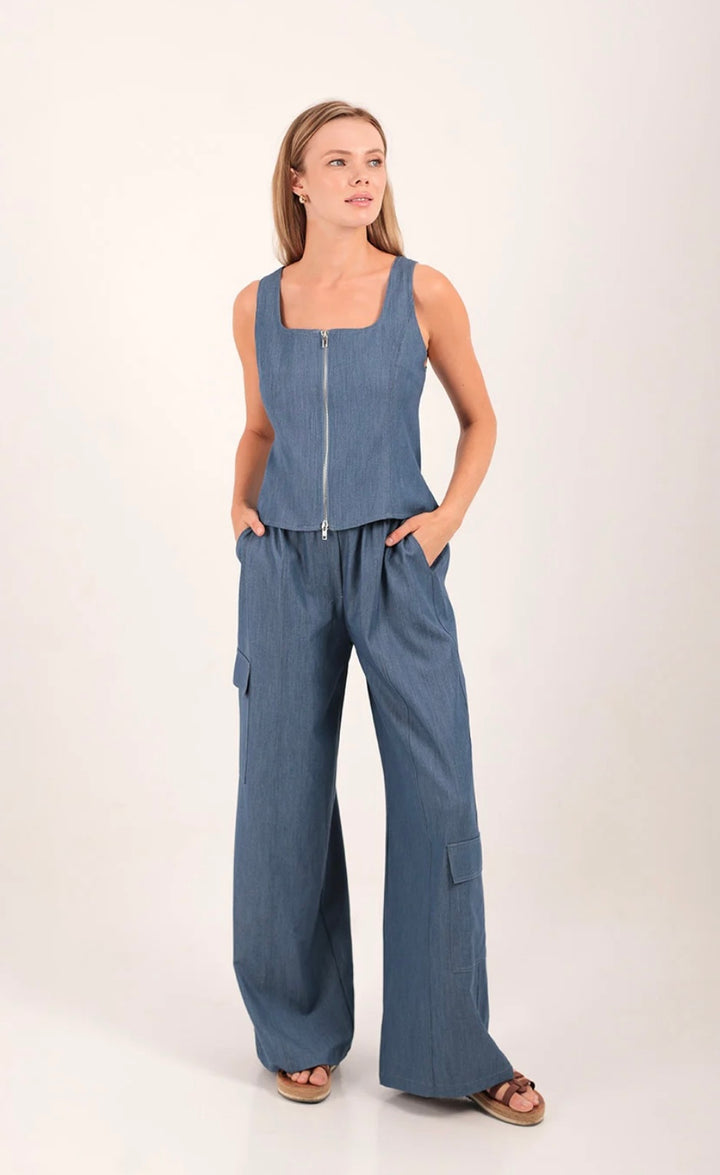 SOMA DENIM BUSTIER TOP
