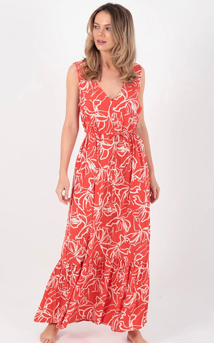 CORALIA MAXI DRESS CORAL
