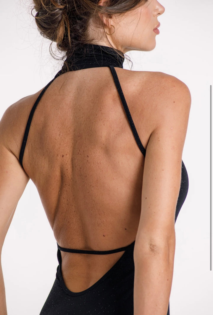 Kylie Mini Glitter Black Dress