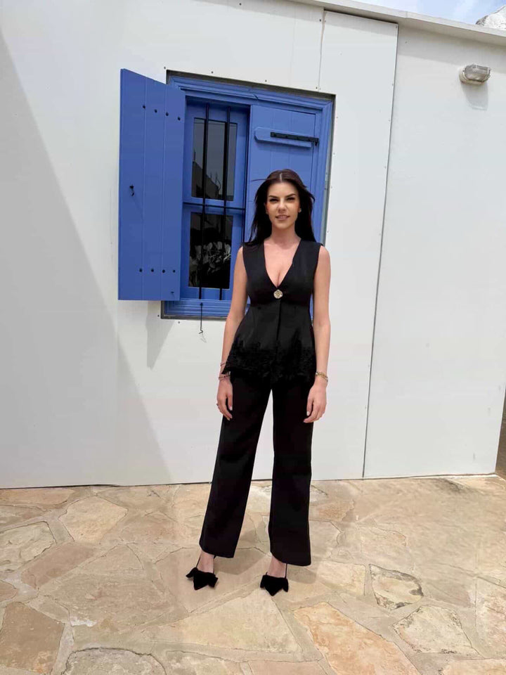 Black vest set