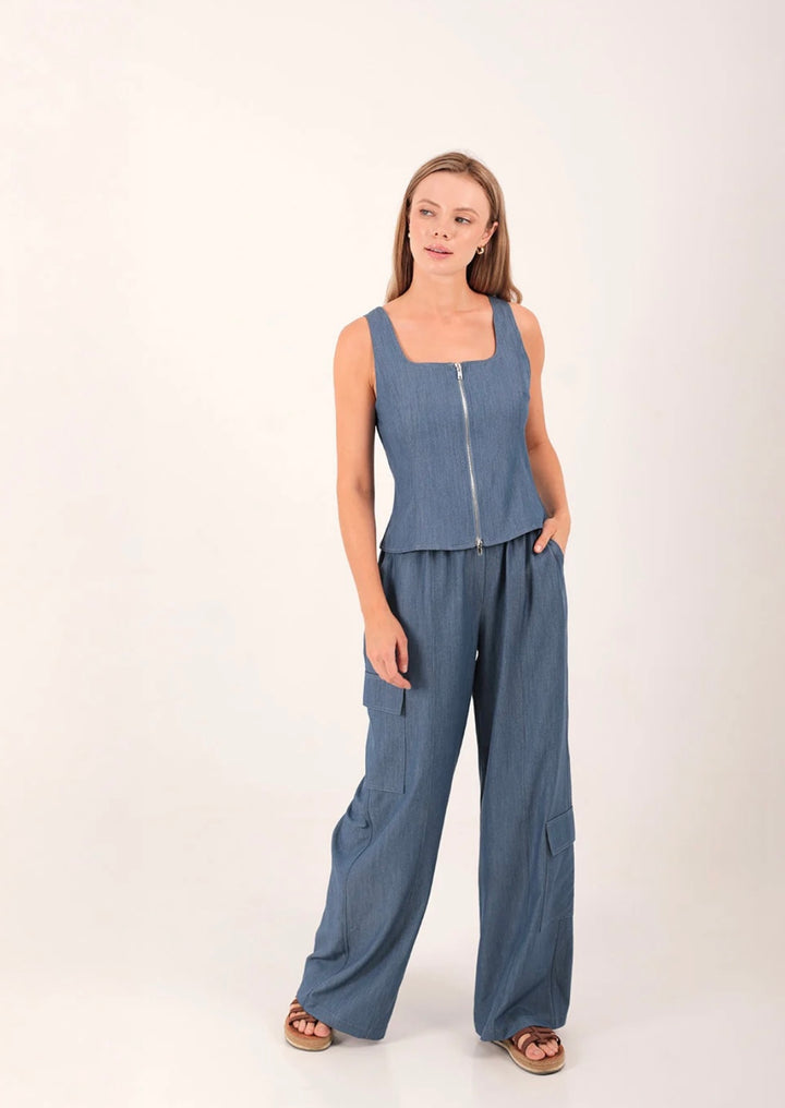 SOMA DENIM BUSTIER TOP