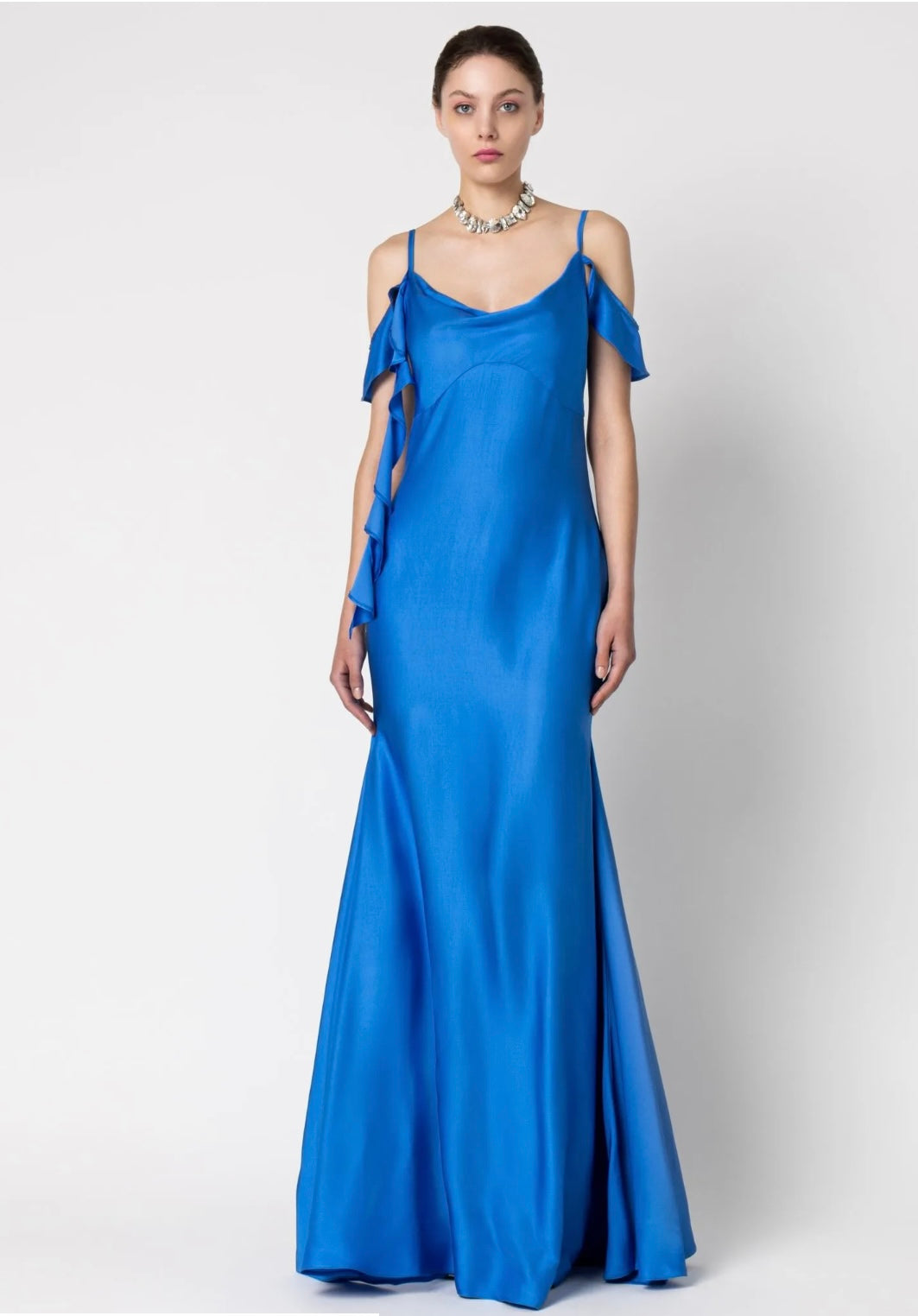 Camilla Satin Dress Midnight Blue