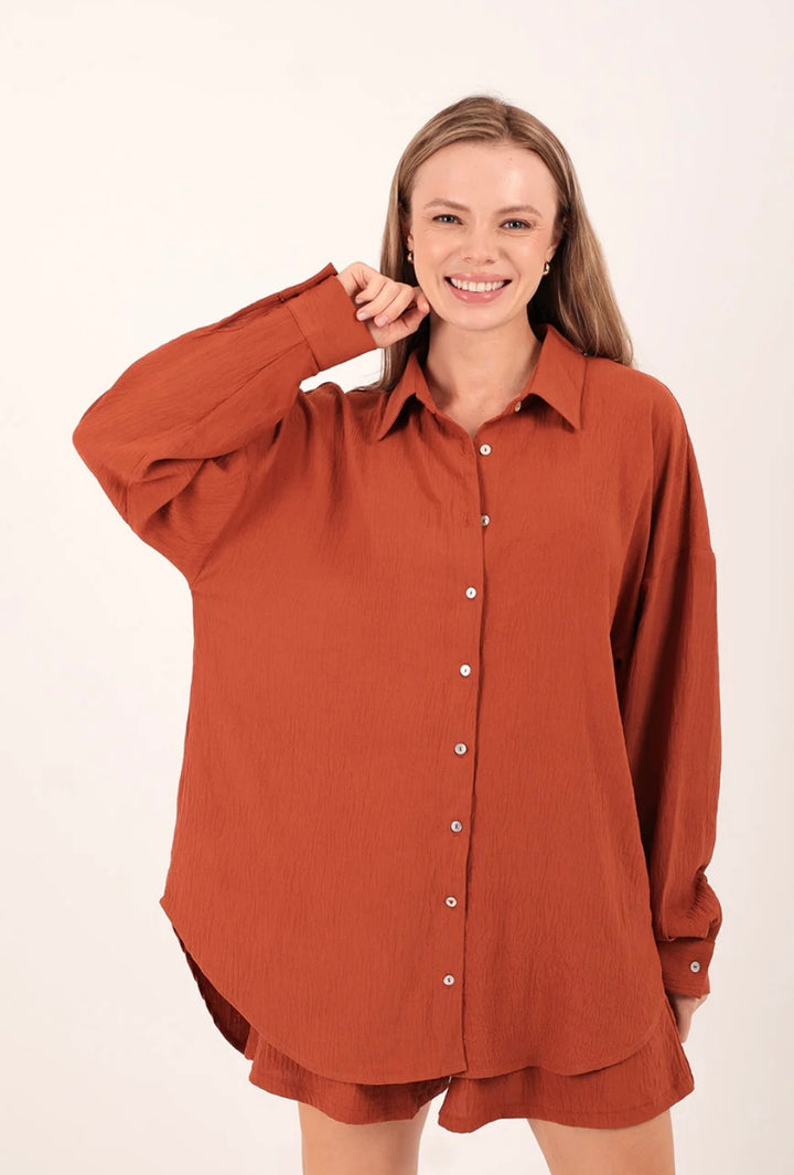 ORIANA SHIRT TERRACOTTA