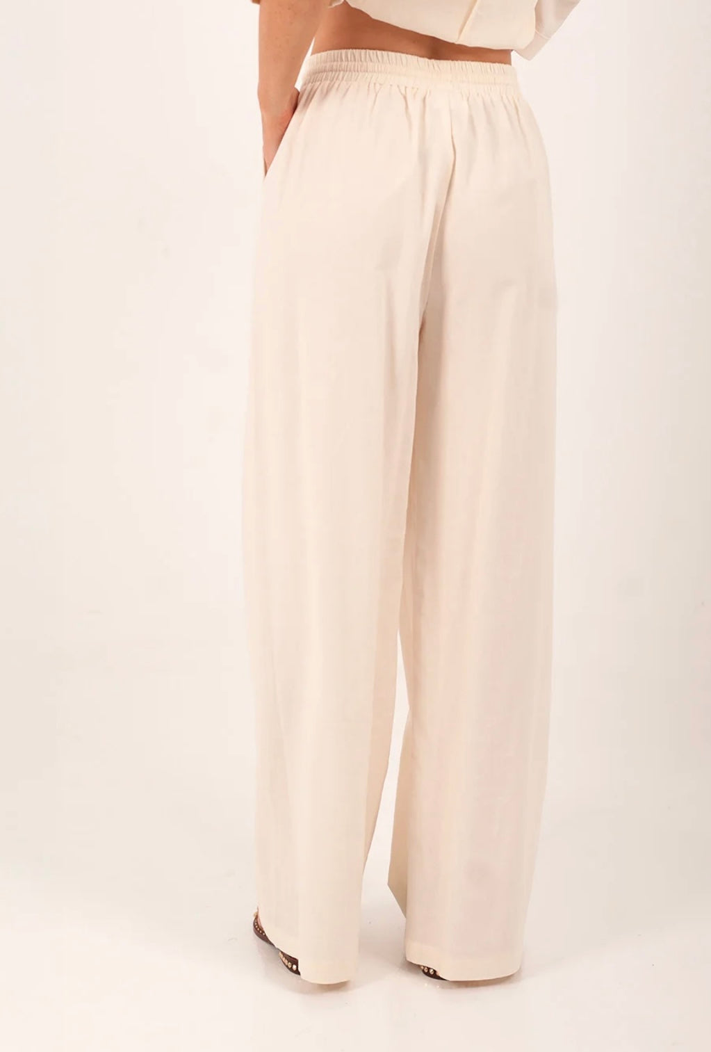 CARNEL LINEN PANTS OFFWHITE