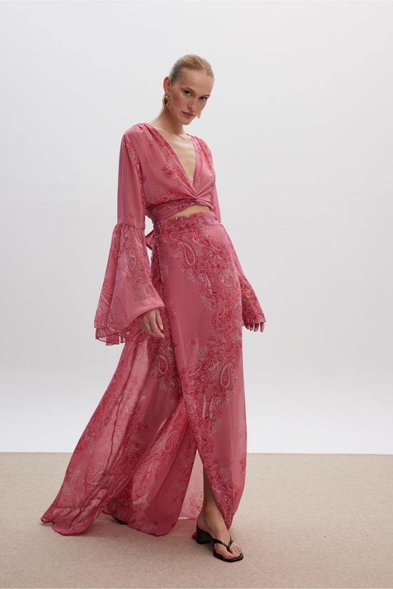 Anastasia Wrap Top – Pink