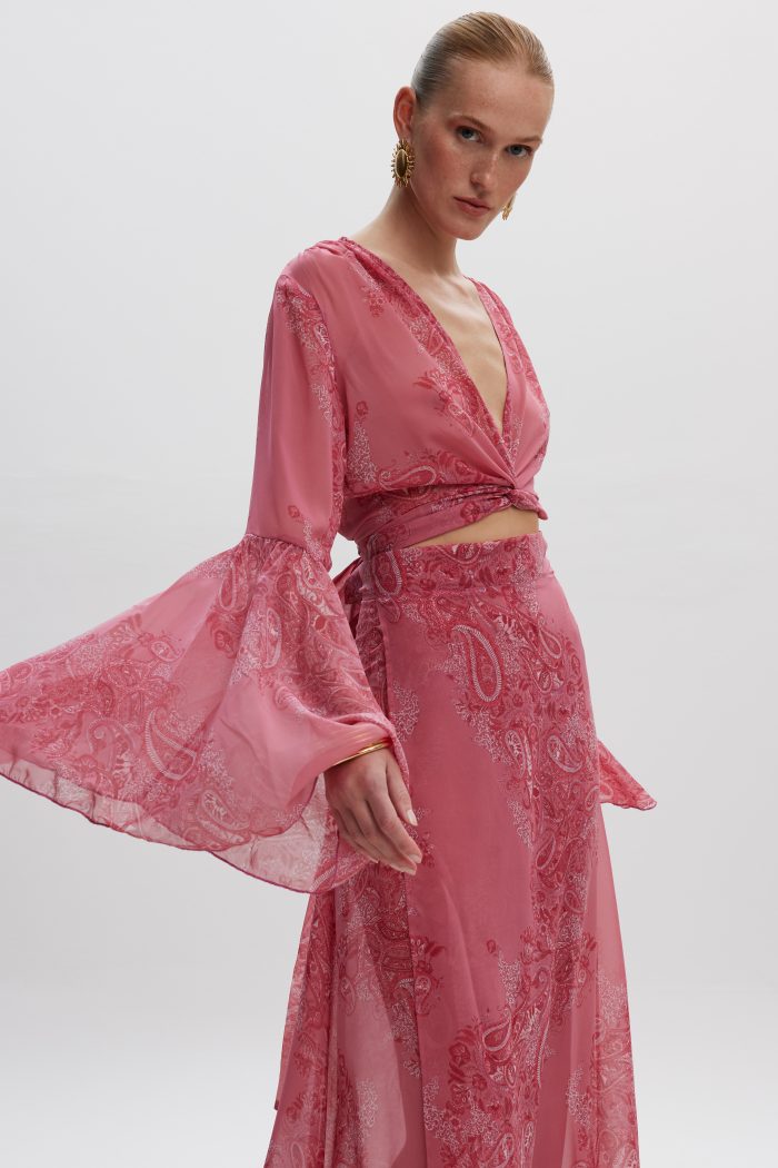 Anastasia Wrap Top – Pink