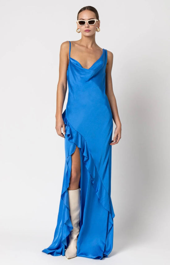 Adaline Satin Dress Midnight Blue