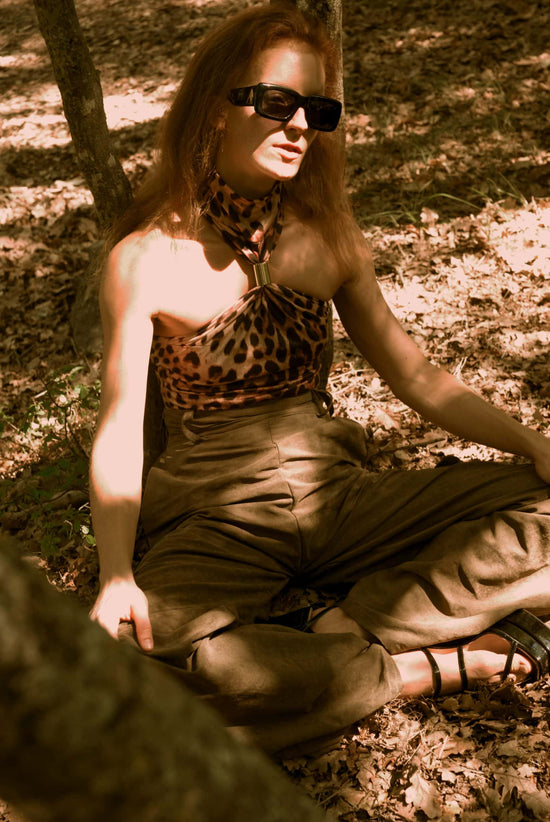 BODY SLEEVELESS LEOPARD PRINT