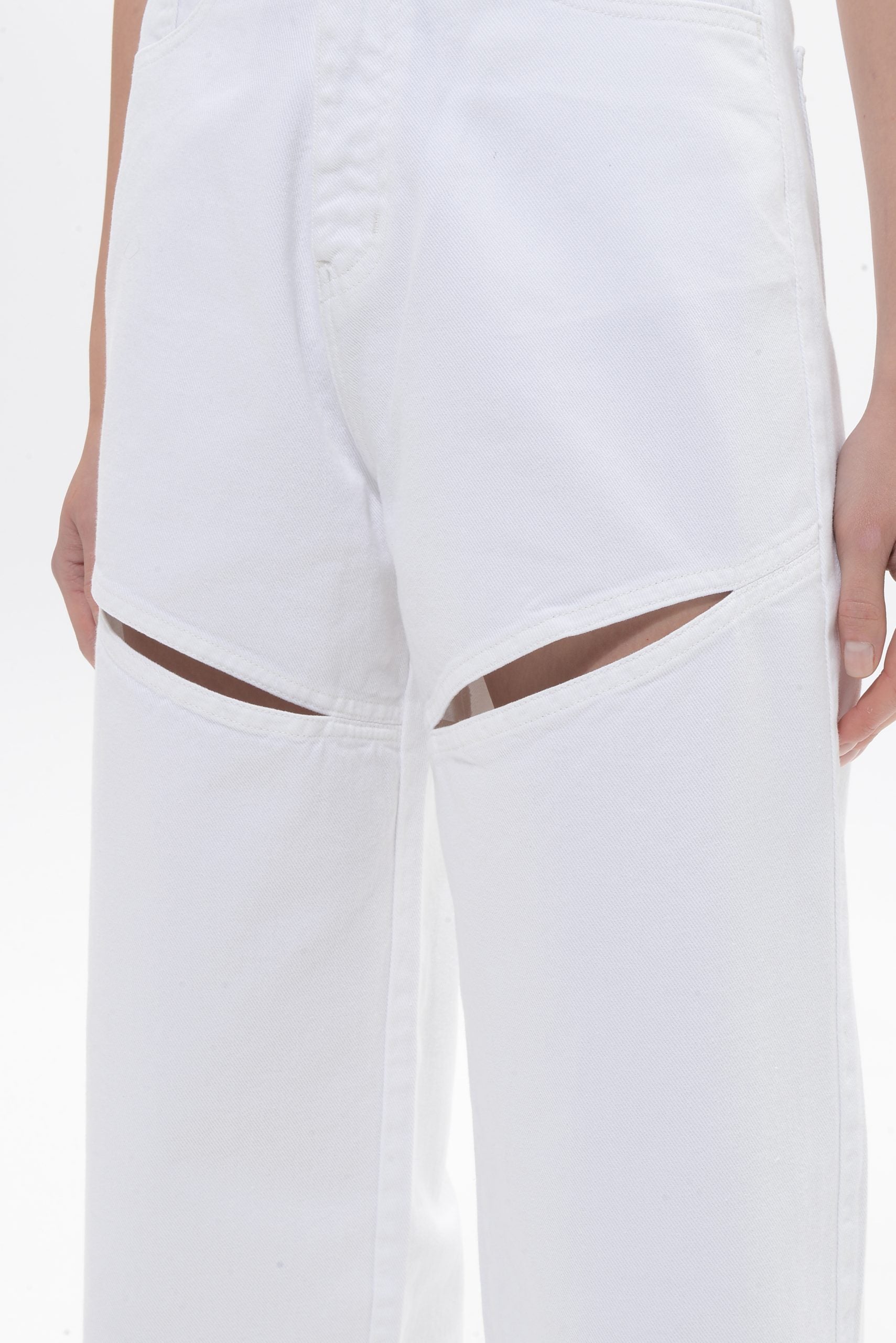 Cindy White Wide Leg Pants