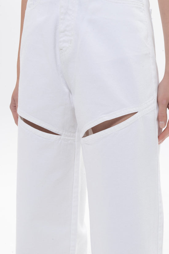Cindy White Wide Leg Pants