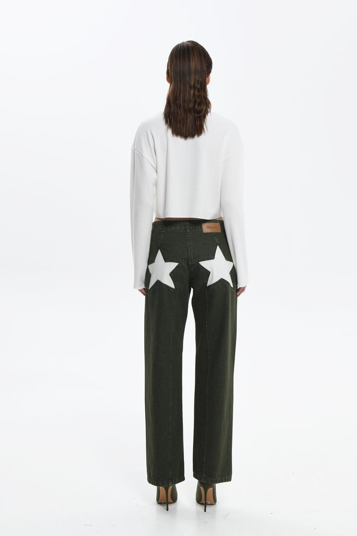 Stacy Stars Denim – Khaki