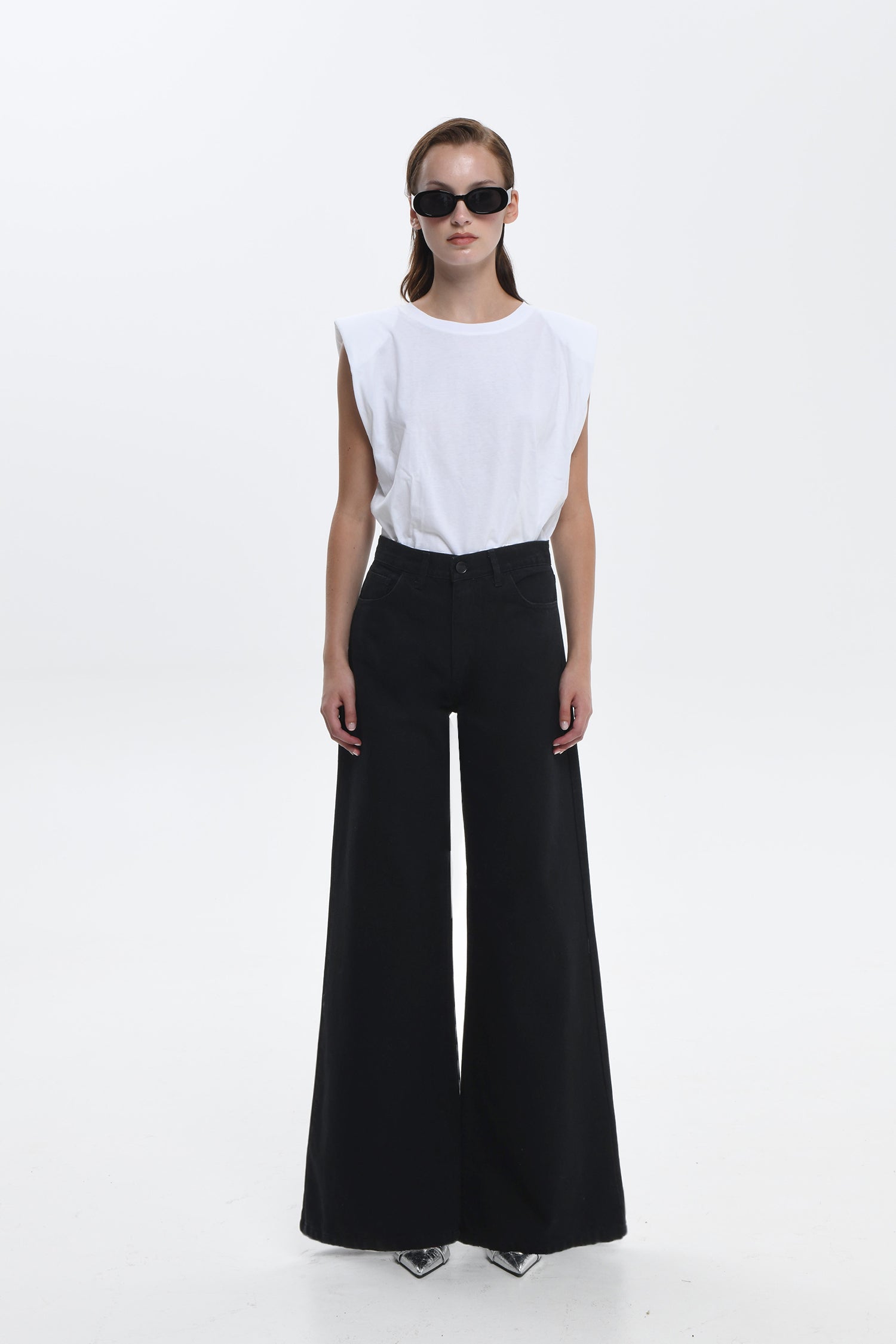 Bellen Wide Leg Denim – Μαύρο