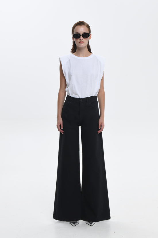 Bellen Wide Leg Denim – Μαύρο