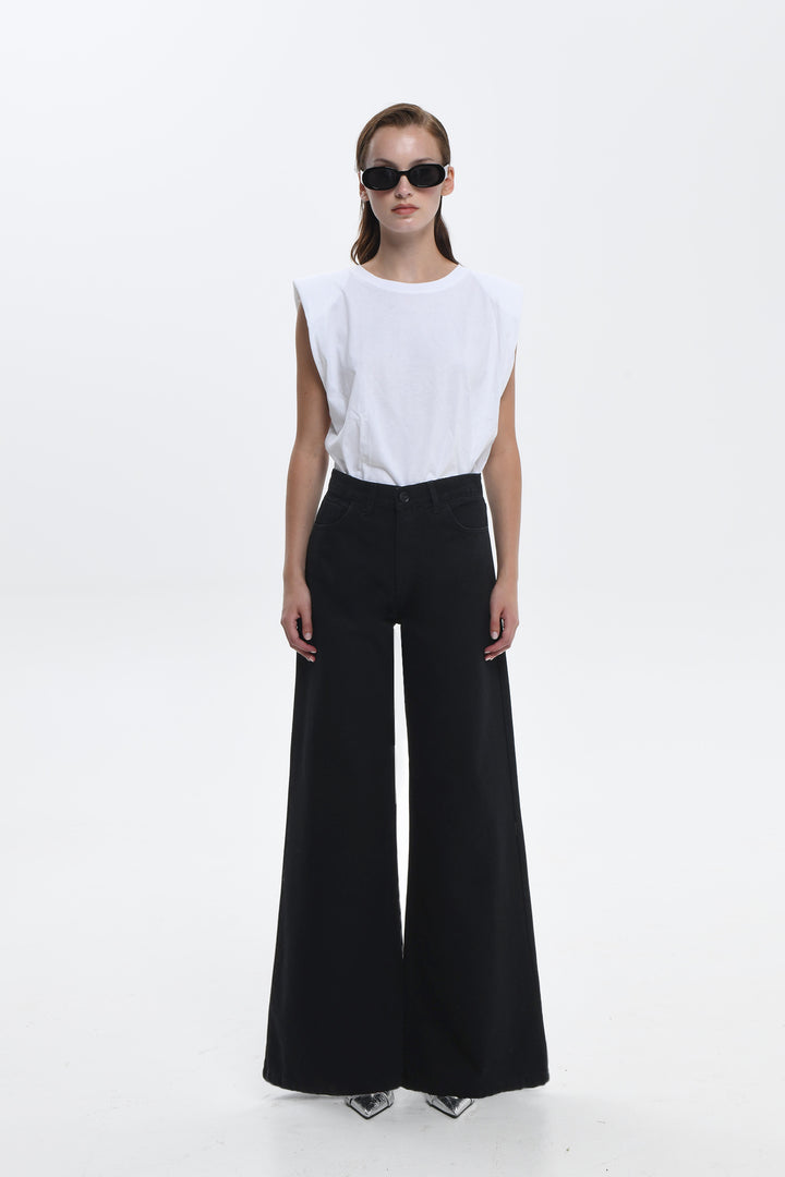 Bellen Wide Leg Denim – Μαύρο