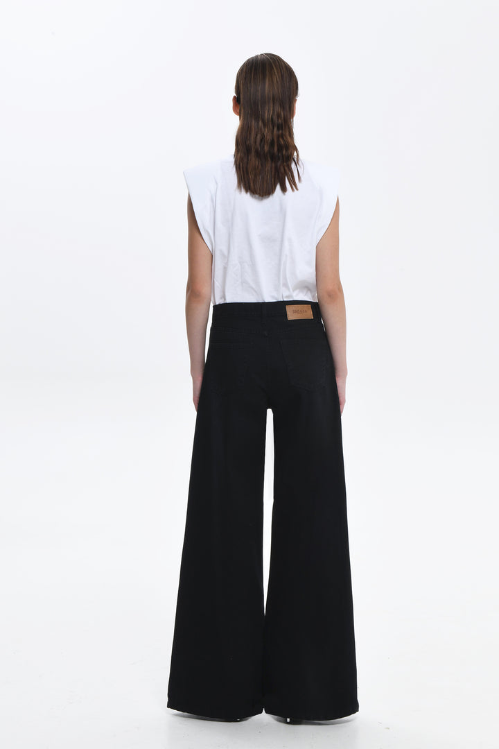 Bellen Wide Leg Denim – Μαύρο