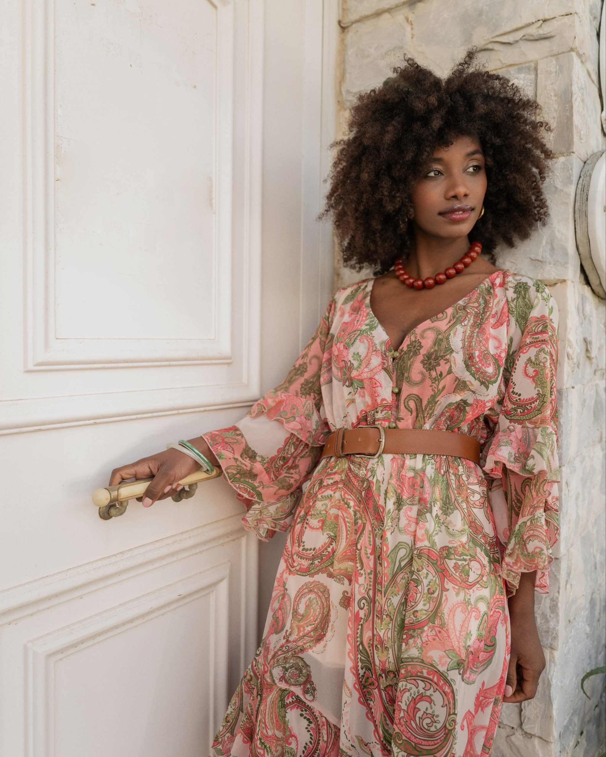 Lush orange maxi dress