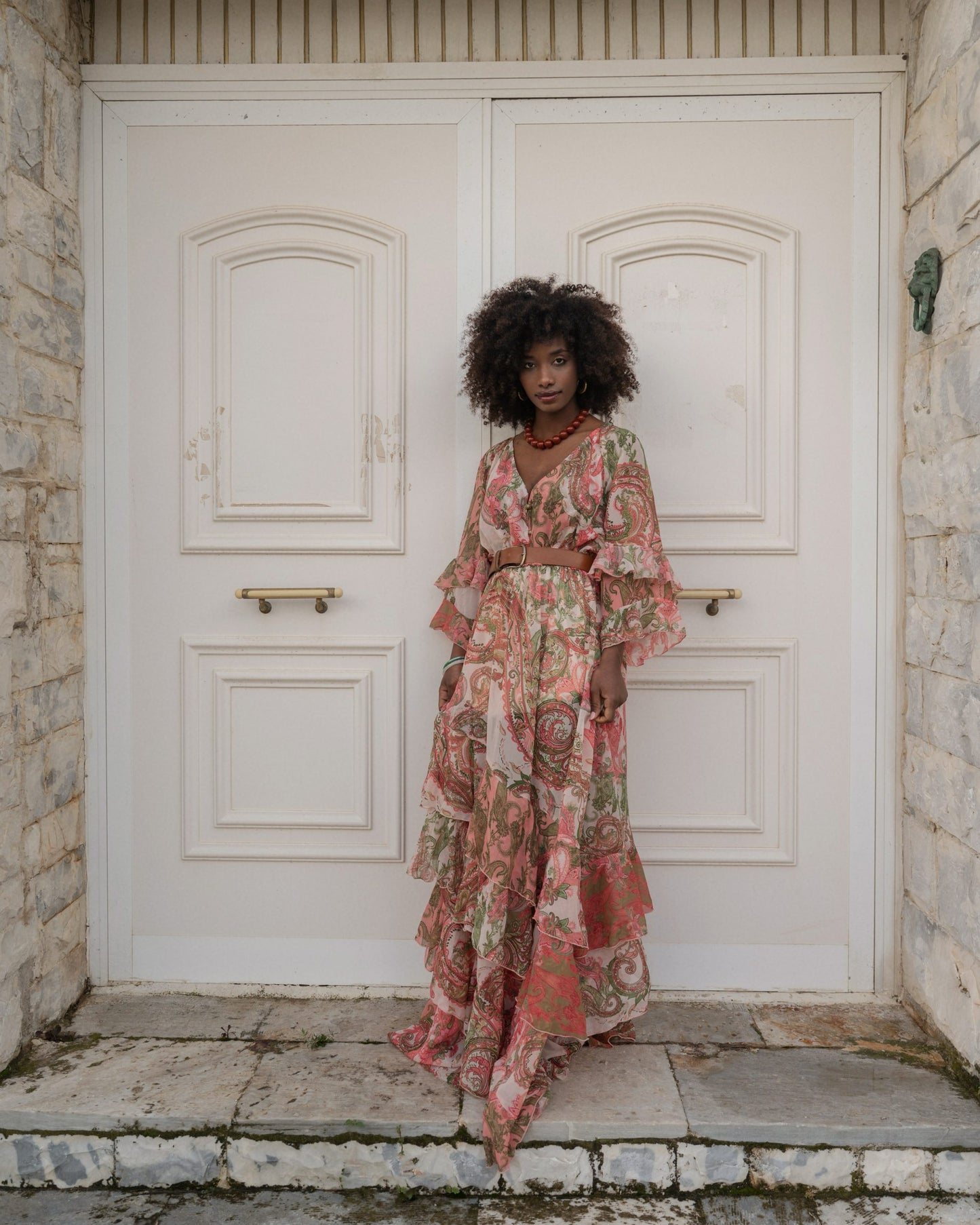 Lush orange maxi dress