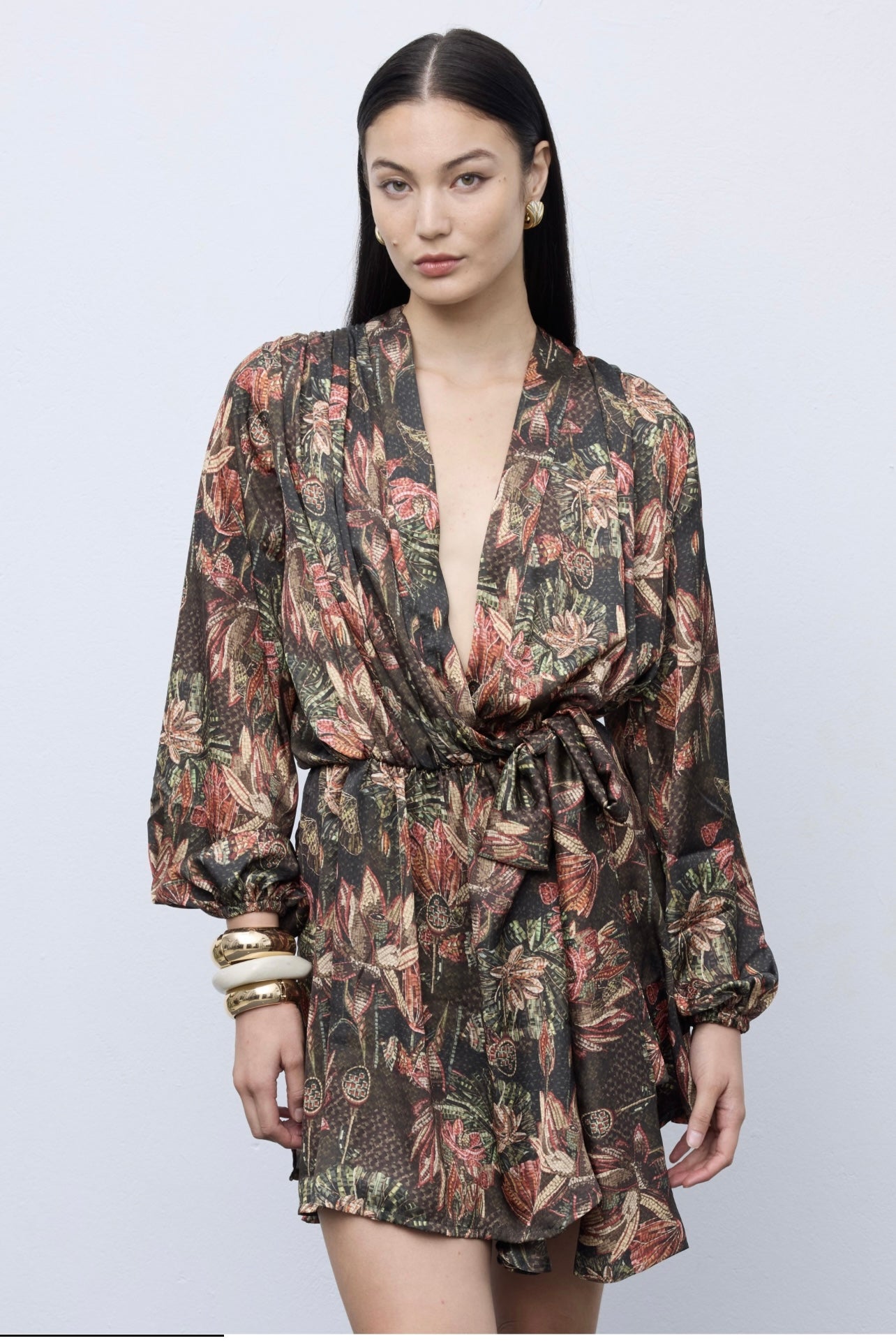 Mosaic Oasis Mini Wrap Dress