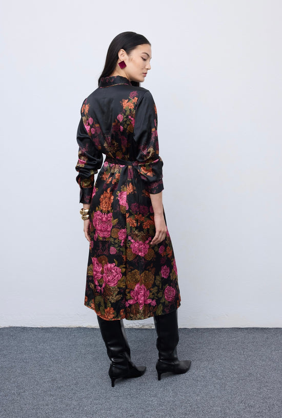 Winter Bloom Shirtdress