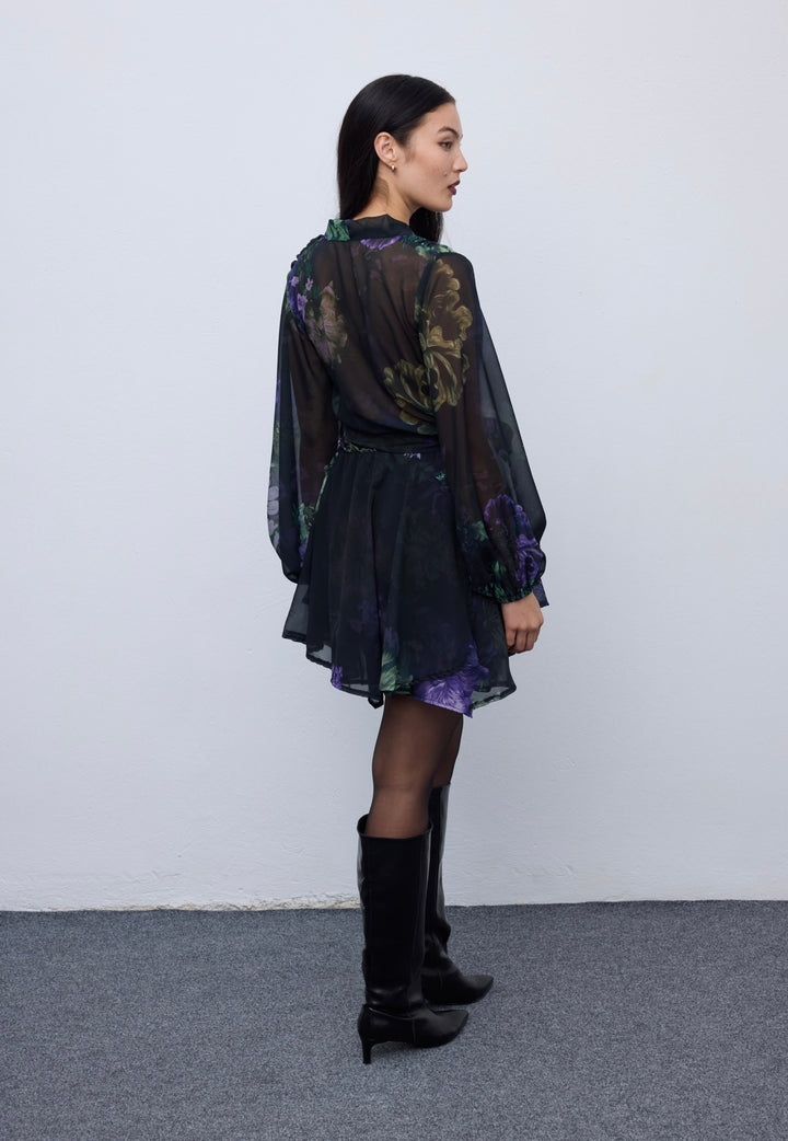 Vittoria Mini Silky Wrap Dress