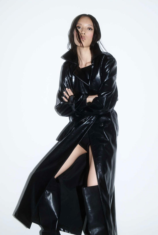 Eve croco trench coat