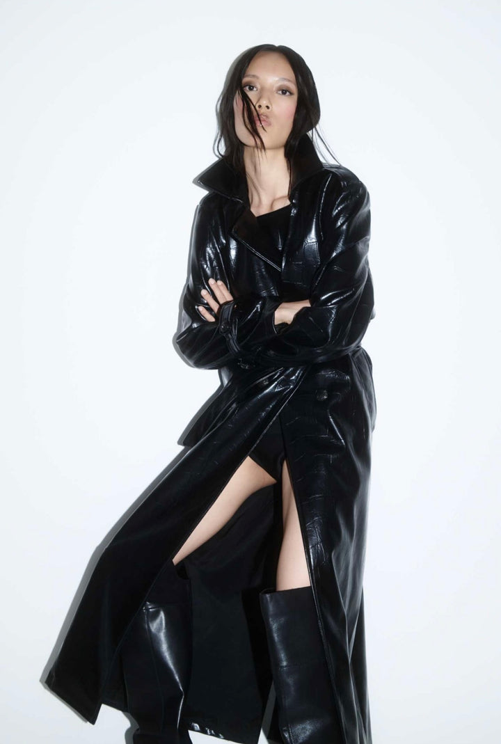 Eve croco trench coat