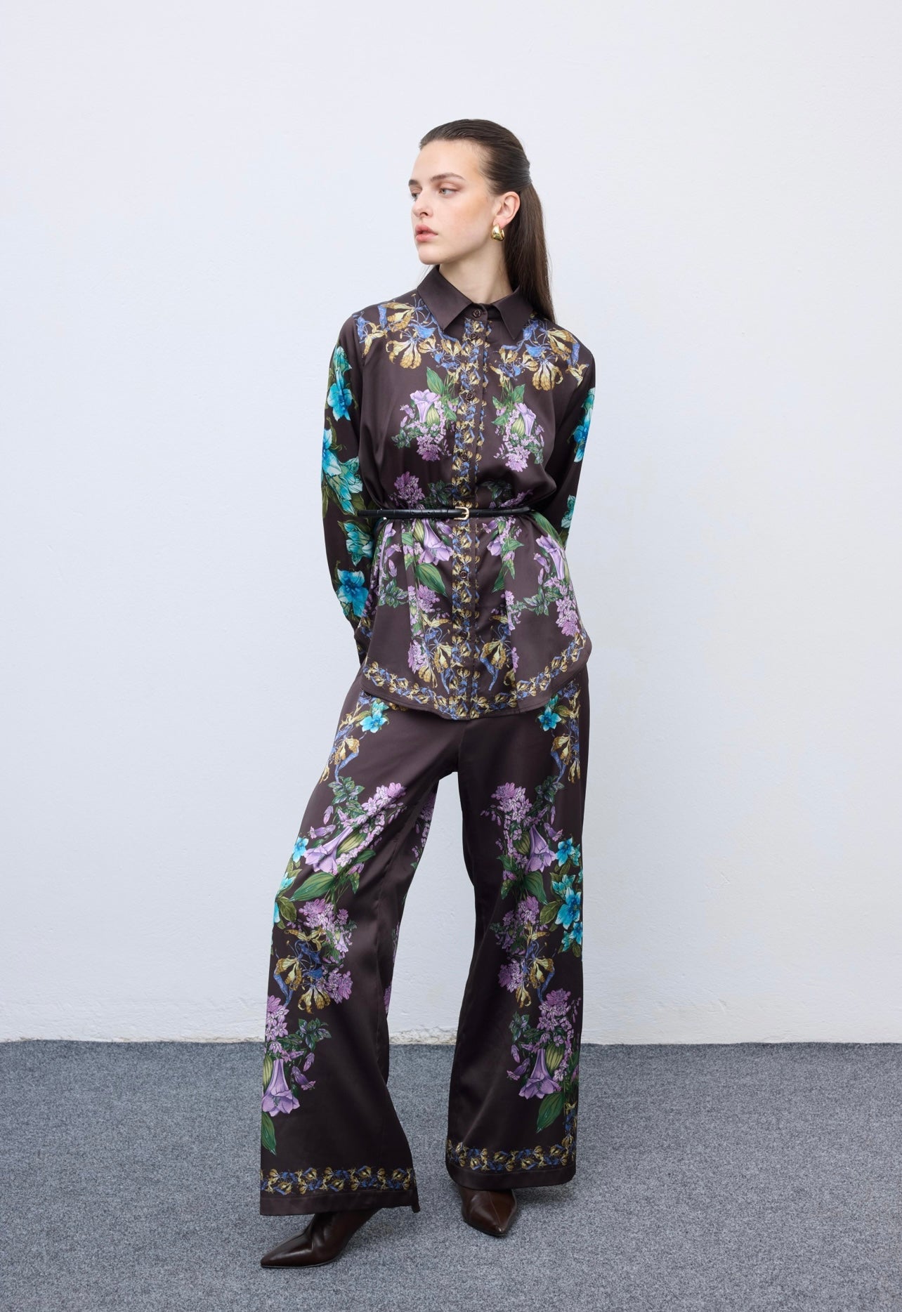 Mocha Bloom Pyjama Set