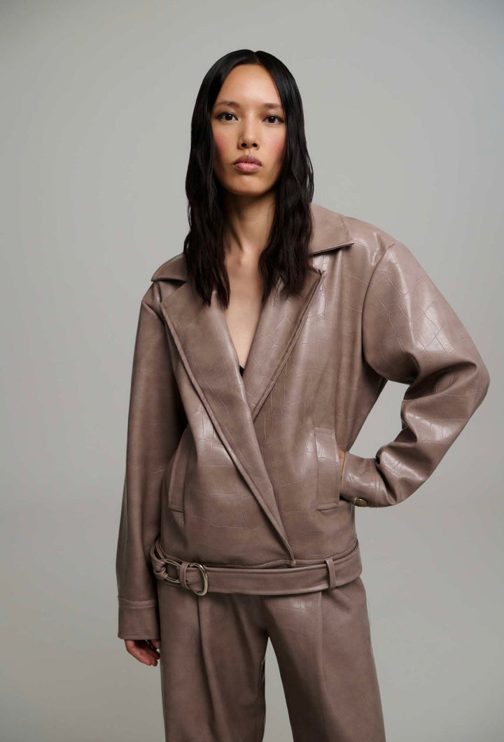 Nadiya faux leather jacket