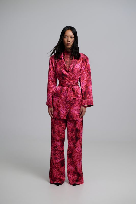Josie Satin Set – Fuchsia