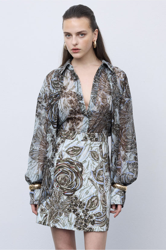 Mosaic Silver Anthesis Oversized Shirt