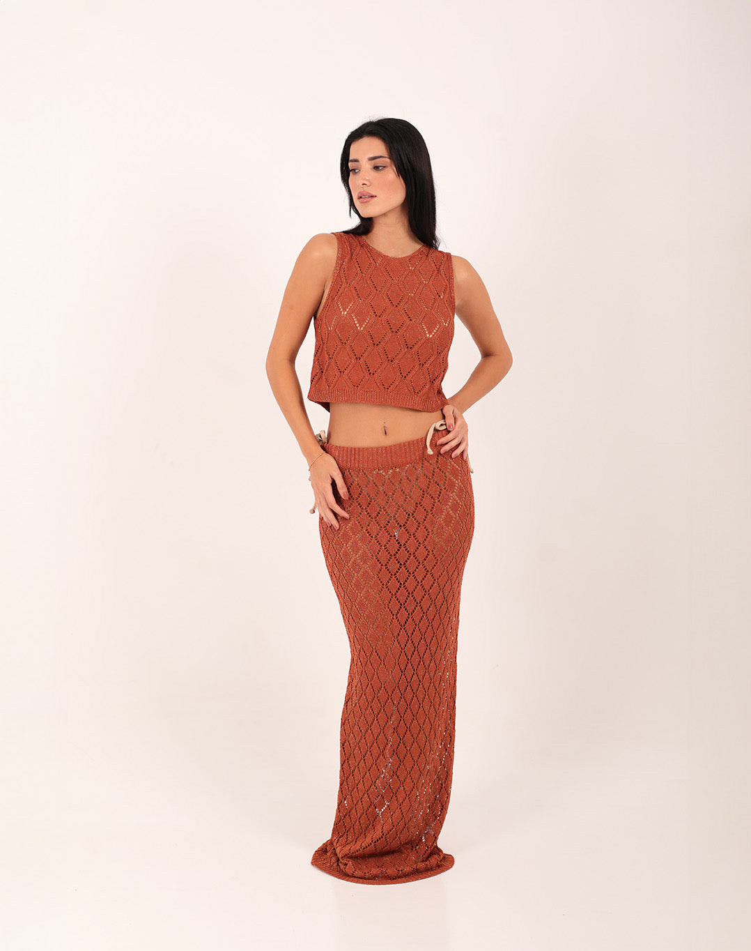 Diana Crochet Skirt Terracotta