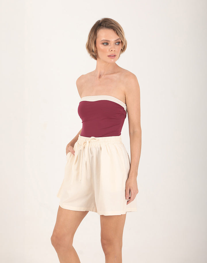 Sol Linen Short Off White