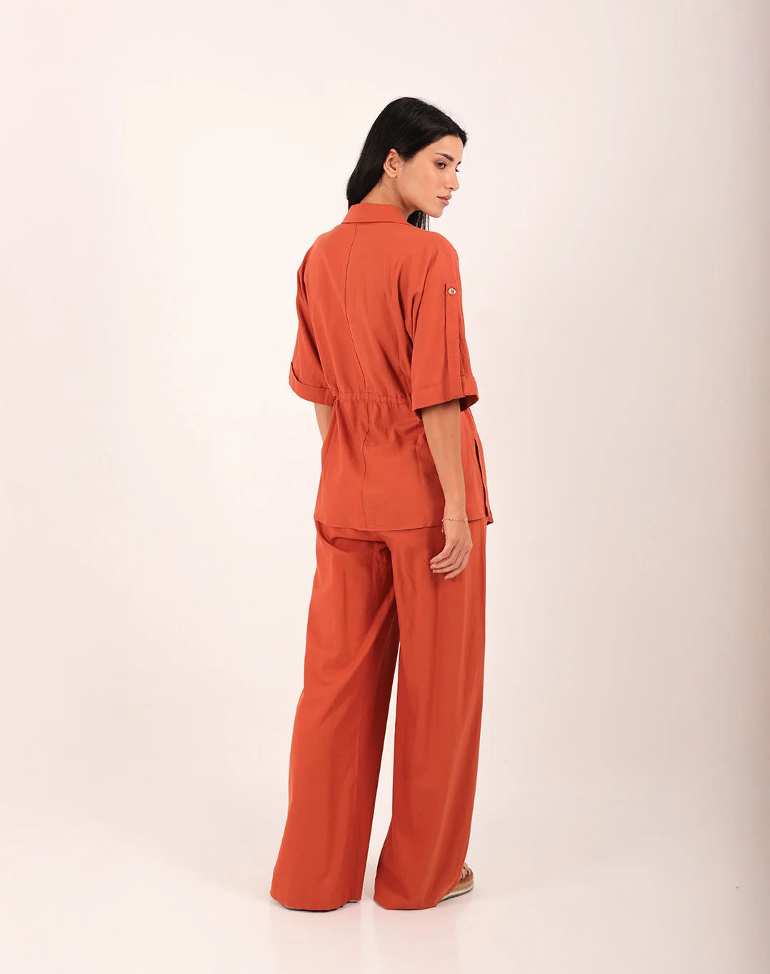 Yasmin Linen Shirt Terracotta